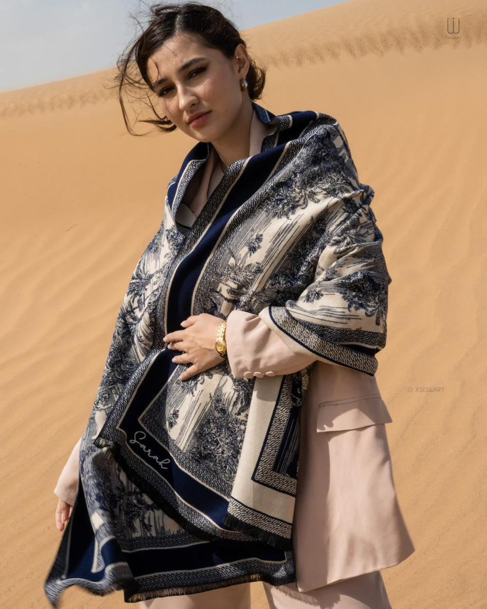 Safari Scarf Navy Blue - XSESWARY