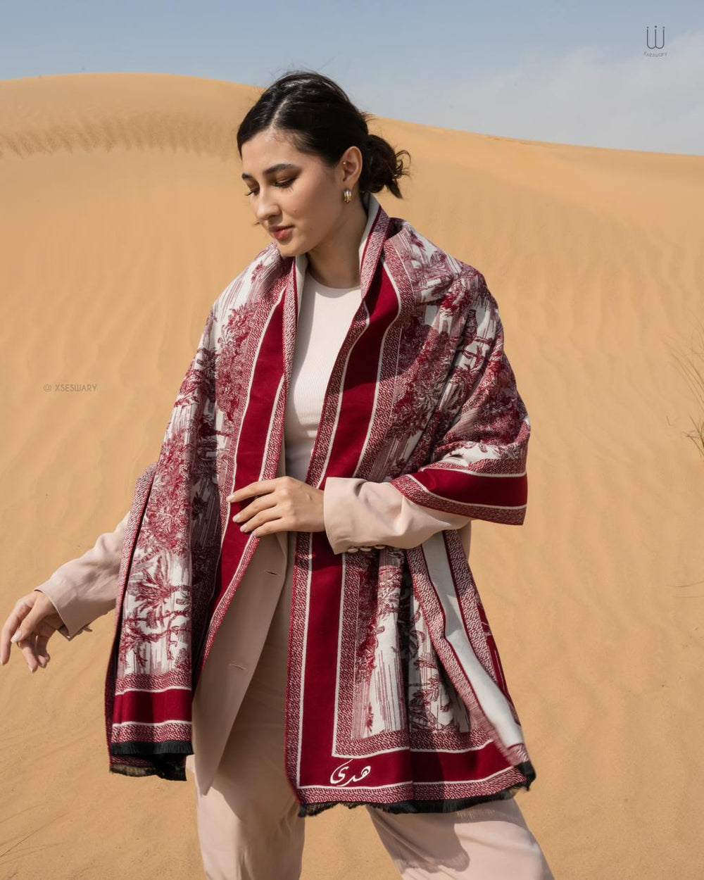 Safari Scarf Maroon - XSESWARY