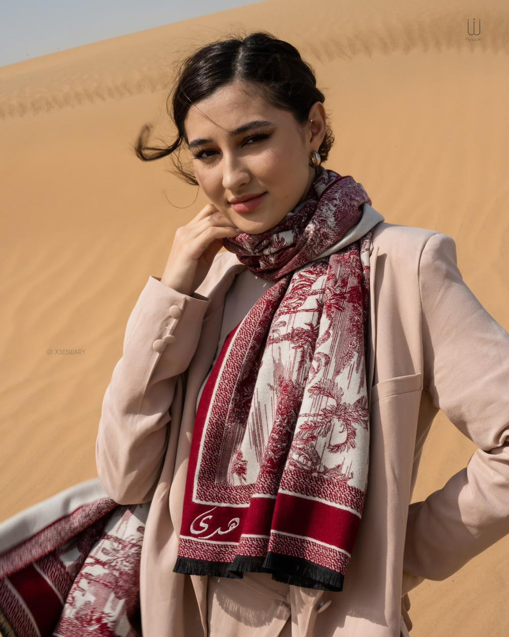 Safari Scarf Maroon - XSESWARY