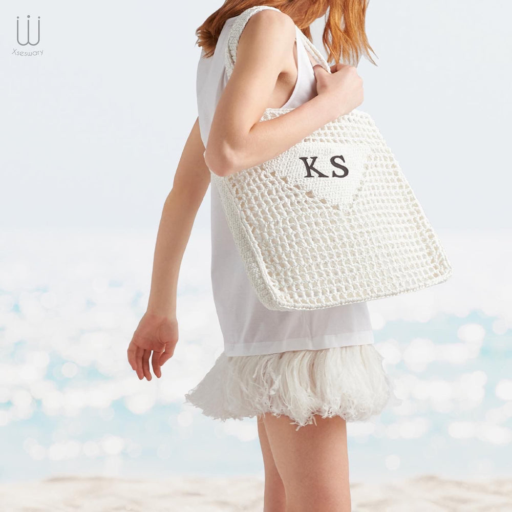 Embroidery Handmade Jote Bag White - XSESWARY
