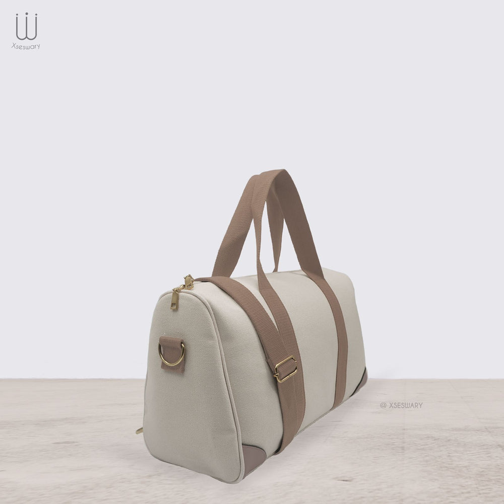 Travel , Gym , Weekender Bag Beige - XSESWARY