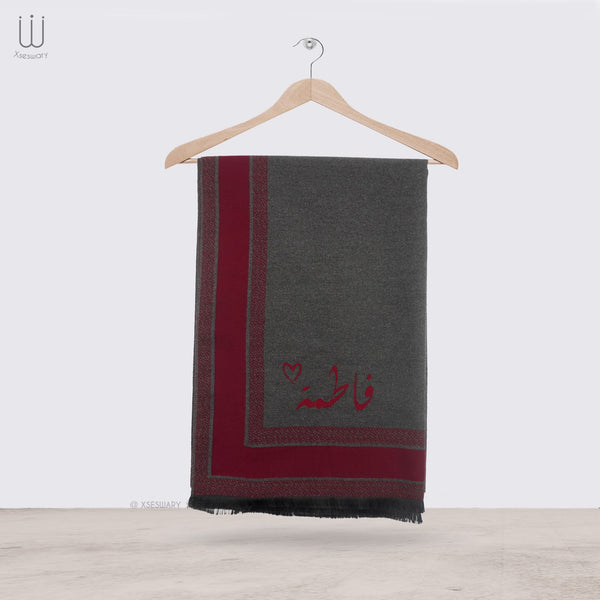 Scarf Dark Line Maroon