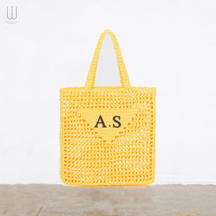 Embroidery Handmade Jote Bag Yellow - XSESWARY
