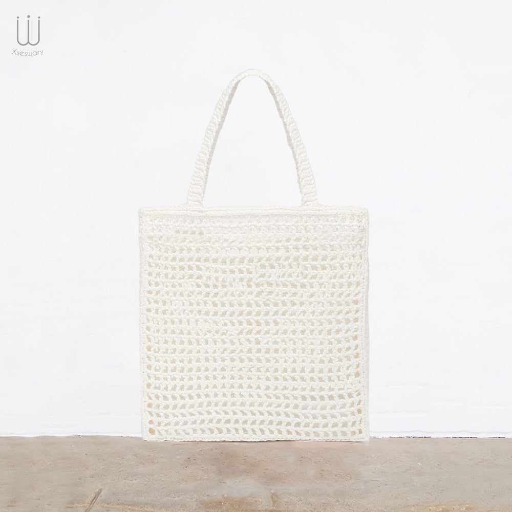 Embroidery Handmade Jote Bag White - XSESWARY
